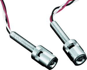 Kuryakyn Chrome LED License Plate Light With Red Accent Light Universal 9398