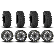 System 3 SB-6 Beadlock Gun Metal Grey 15" Wheels And XTR370 Tires [32x10-15]