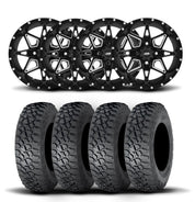 ITP Tornado 15" Matte Black Wheels And Tenacity Tires [33x9.5-15]