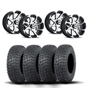 ITP Twister 14" Machined Black Wheels And Terra Hook Tires [30x10-14]