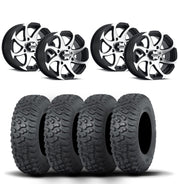 ITP Twister 14" Machined Black Wheels And Terra Hook Tires [30x10-14]