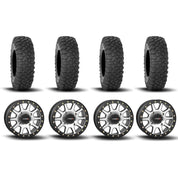 System 3 SB-3 Beadlock Machined/Matte Black 15" Wheels And XC450 Tires [30x10R-15]