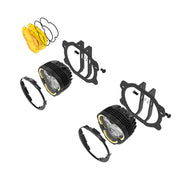 KC HiLiTES FLEX ERA 3 Dual Mode SAE Fog LED Light Pods - 2-Light Master Kit - Jeep JK/JL/JT Plastic Bumpers