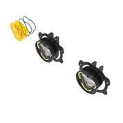 KC HiLiTES FLEX ERA 3 Dual Mode SAE Fog LED Light Pods - 2-Light Master Kit - Jeep JK/JL/JT Plastic Bumpers