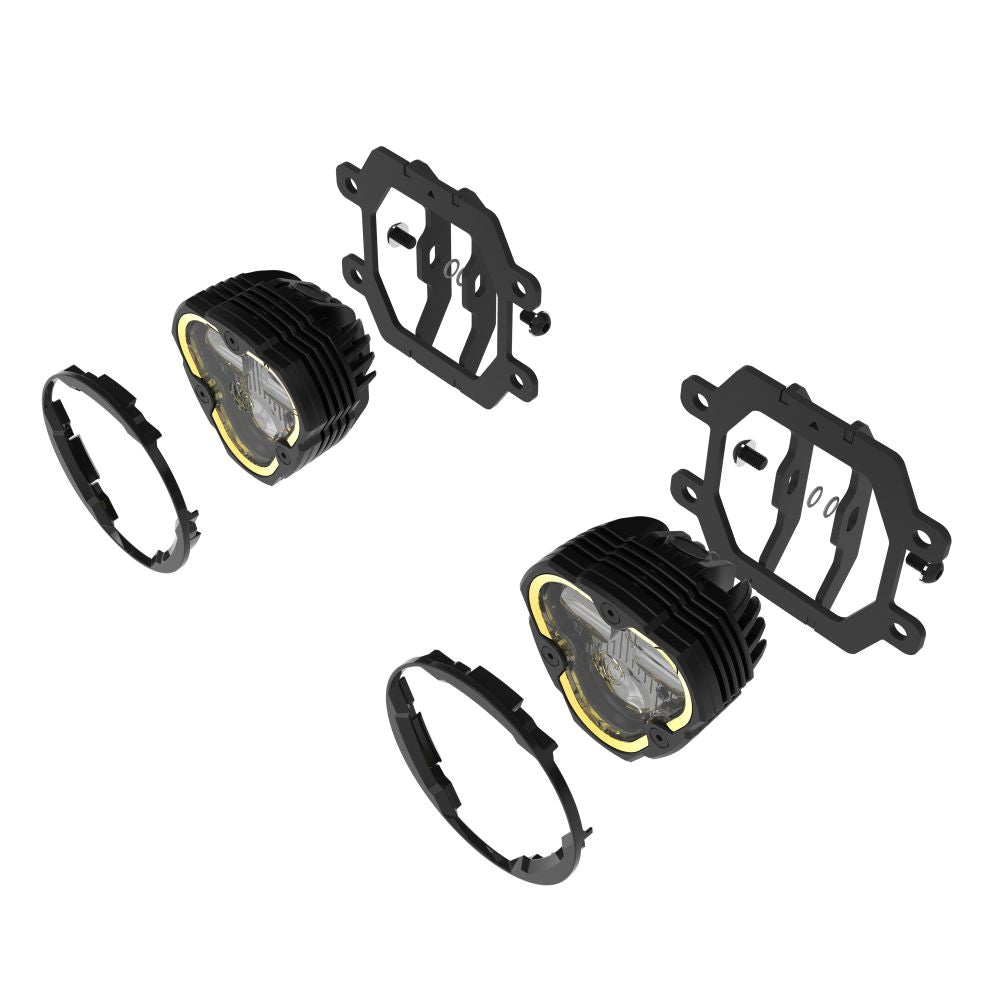 KC HiLiTES FLEX ERA 3 Dual Mode SAE Fog LED Light Pods - 2-Light Master Kit - Subaru Crosstrek/Forester