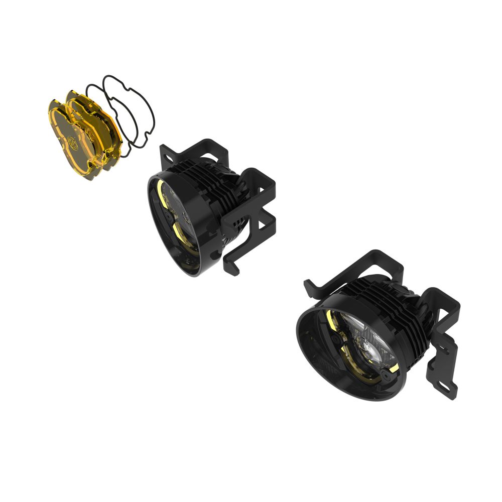 KC HiLiTES FLEX ERA 3 Dual Mode SAE Fog LED Light Pods - 2-Light Master Kit - Toyota Tacoma/4Runner/Tundra