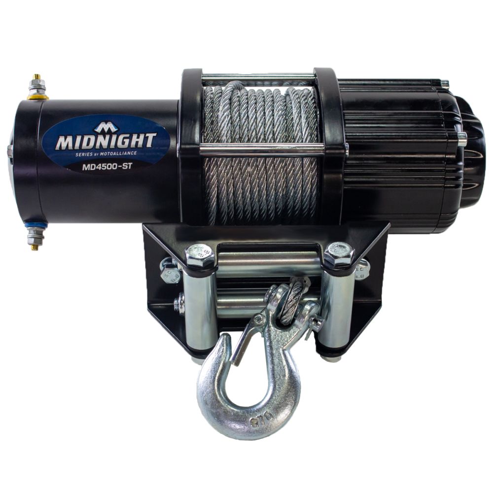 Viper Midnight UTV Winch Kit 3000 lb With 50 Feet Black Synthetic Rope With Mount