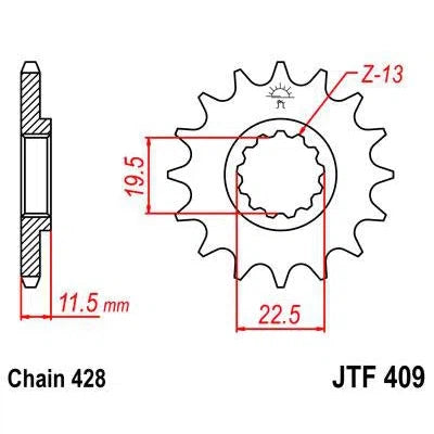 Front & Rear Sprocket Kit for SUZUKI DR125 SE R/S/T/V/W/X/Y 94-00 JT Sprockets