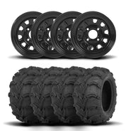 ITP Delta Steel 12" Wheels And Mud Lite Tires [27x12-12]