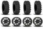 System 3 ST-3 Simulated Beadlock Matte Black 20" Wheels And XM310 Extreme Mud Tires [36x9-20]