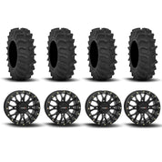 System 3 ST-3 Simulated Beadlock Matte Black 18" Wheels And XM310 Extreme Mud Tires [35x9.5-18]