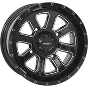 System 3 ST-4 Aluminum Gloss Black/Machined Wheel 14x7 4/110 4+3 (+10mm)