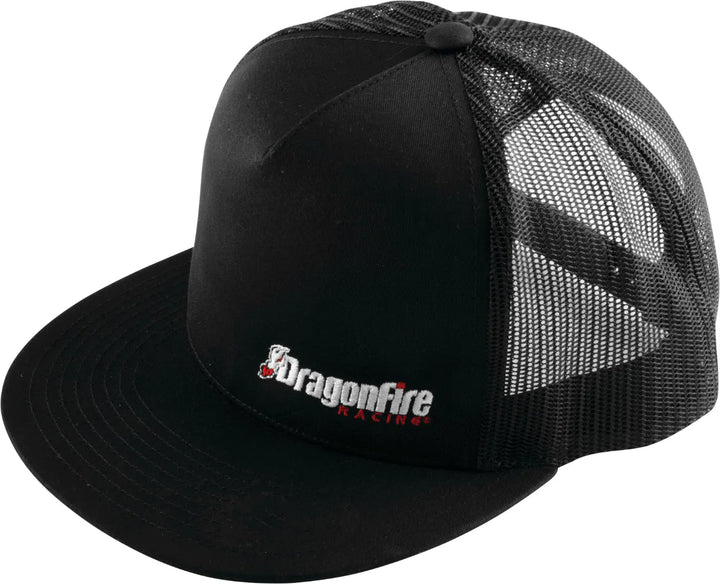 DragonFire Racing Logo Snap Snapback Hat - Black - 13-0066