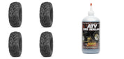 Set of 4 ATV QUADBOSS Tires (QBT447 25x10-12 Front/Rear) with Sealant