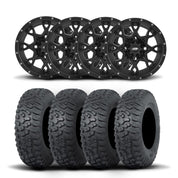 ITP Hurricane 15" Matte Black Wheels And Terra Hook Tires [32x10-15]