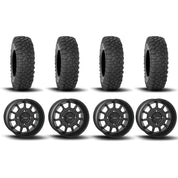 System 3 ST-5 Aluminum Matte Black 15" Wheels And XC450 Tires [33x10R-15]
