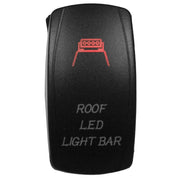 DragonFire Racing Laser-Etched Dual LED Switch - Roof LED on/off - Red - 04-0075