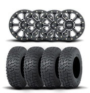 ITP Velocity Inertia 15" Matte Black Wheels And Terra Hook Tires [32x10-15]