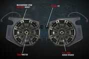 SSV Works Front 6.5" Unloaded Speaker Pods W/ 10" Unloaded Subwoofer Enclosure For Polaris RZR 14-21