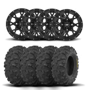 ITP Hurricane 12" Matte Black Wheels And Blackwater Evolution Tires [28x10-12]