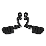 Kuryakyn Black Longhorn Offset Highway Trident Pegs 1-1/4" Guard Harley Honda