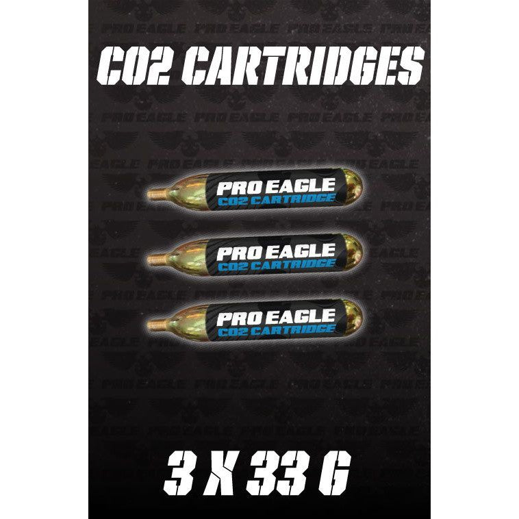 Pro Eagle CO2 Cartridges for Phoenix CO2 Air Jack 3 Pack 3g Each AJCO33