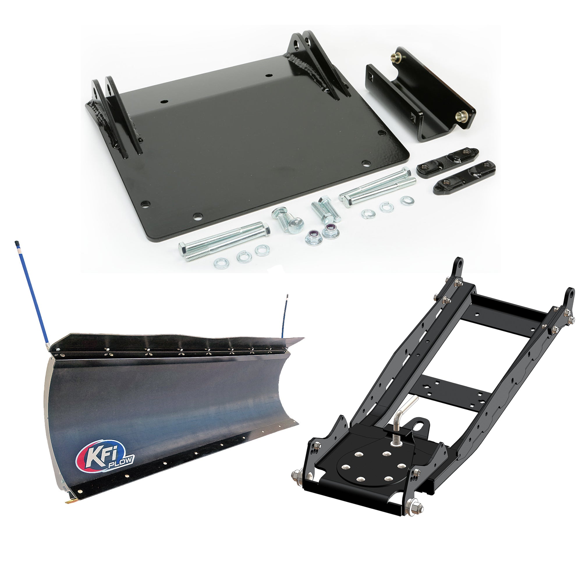 KFI UTV Snow Plow Kit For Kawasaki Teryx 750 2008-2013-66" Pro-Poly Blade - 105866