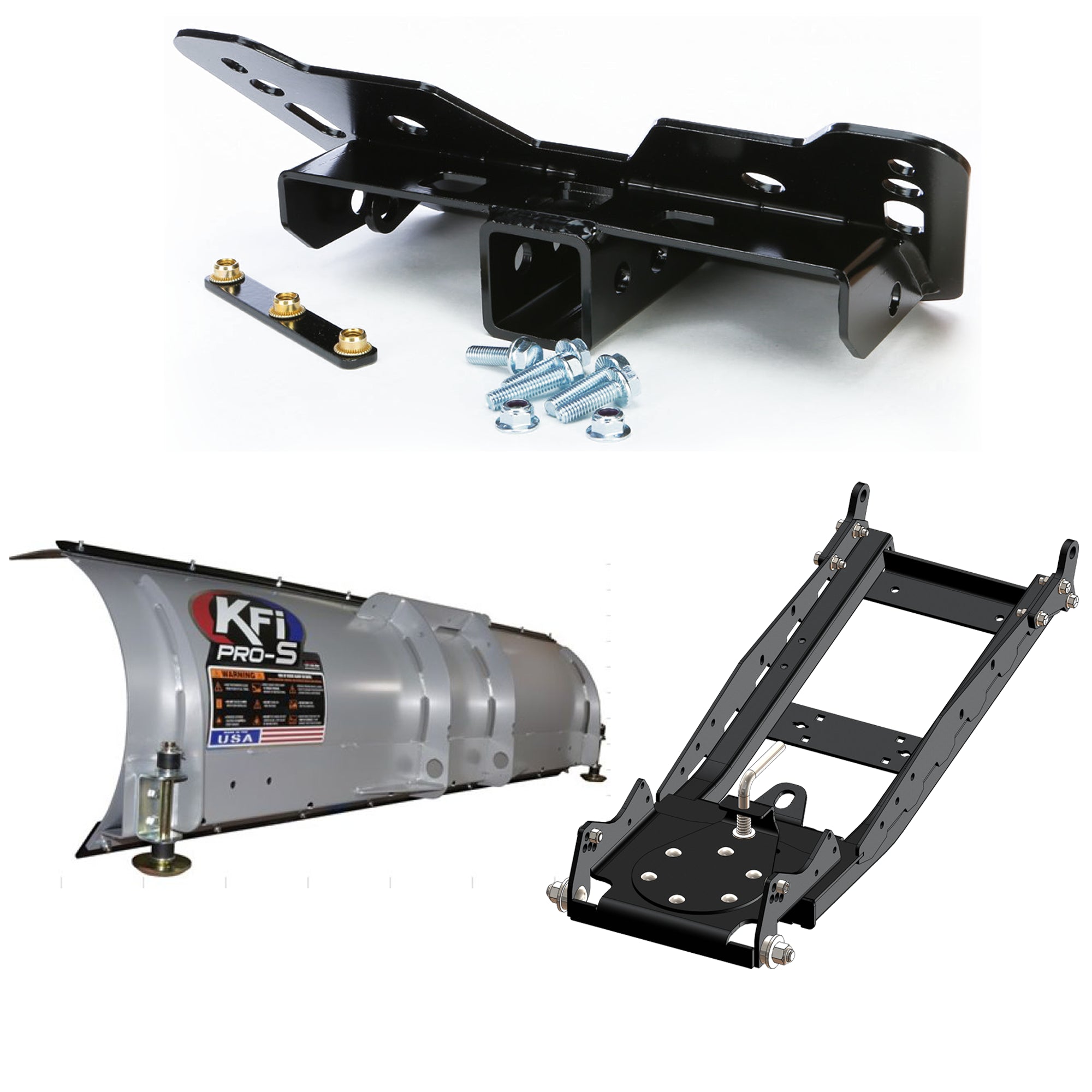 KFI UTV Snow Plow Kit For Polaris Ranger 570 800 Body Style 2016-2023-72" Steel Blade - 105072