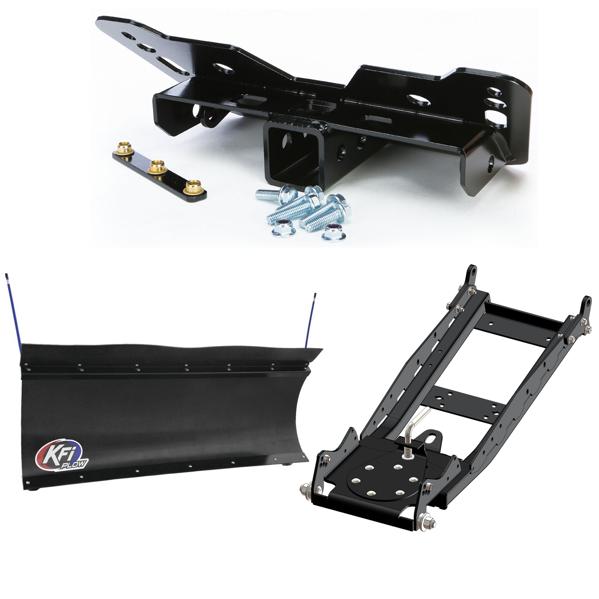 KFI UTV Snow Plow Kit For Polaris Ranger 570 800 Body Style 2016-2023-60" Pro-Poly Blade - 105860