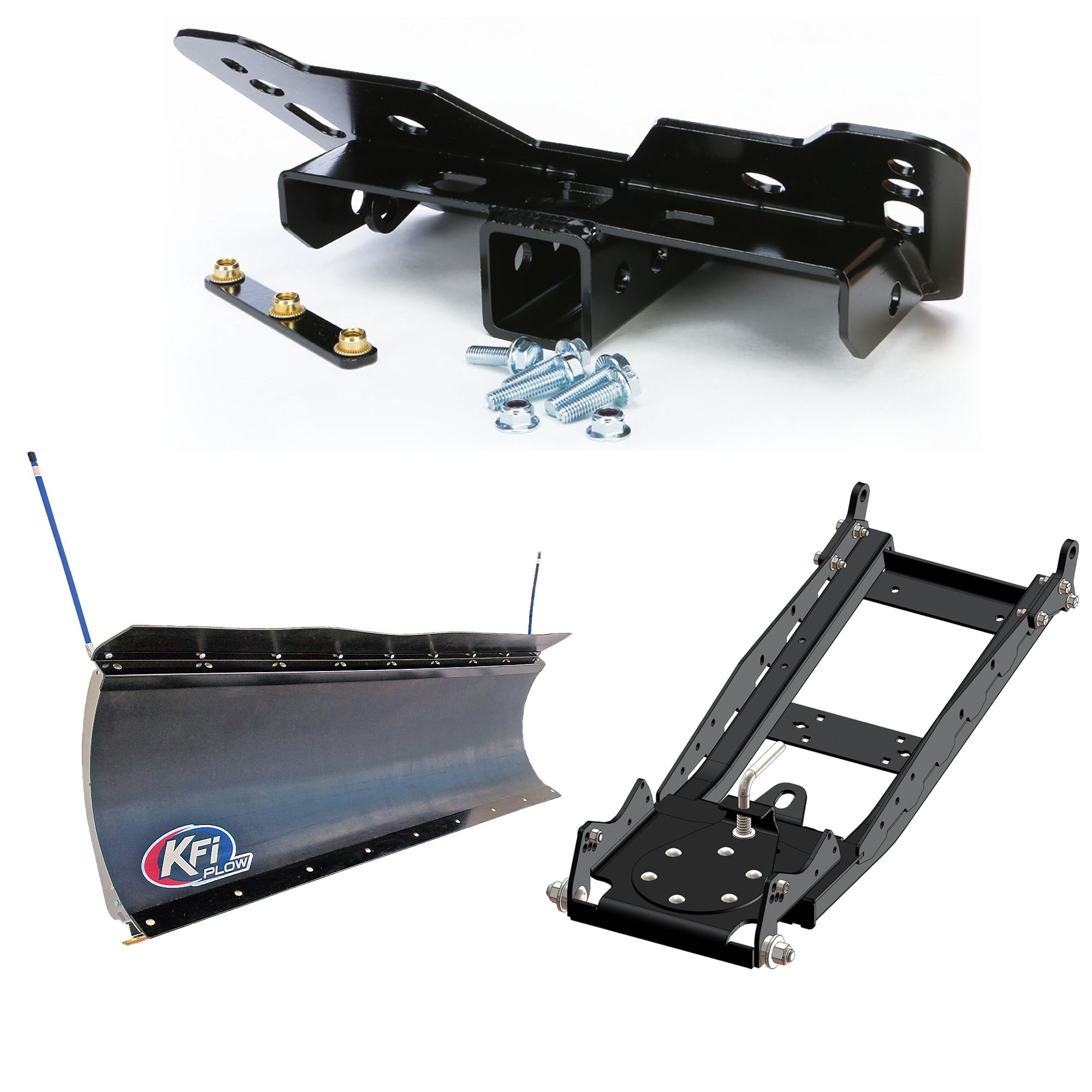 KFI UTV Snow Plow Kit For Polaris Ranger 570 800 Body Style 2016-2023-72" Pro-Poly Blade - 105872
