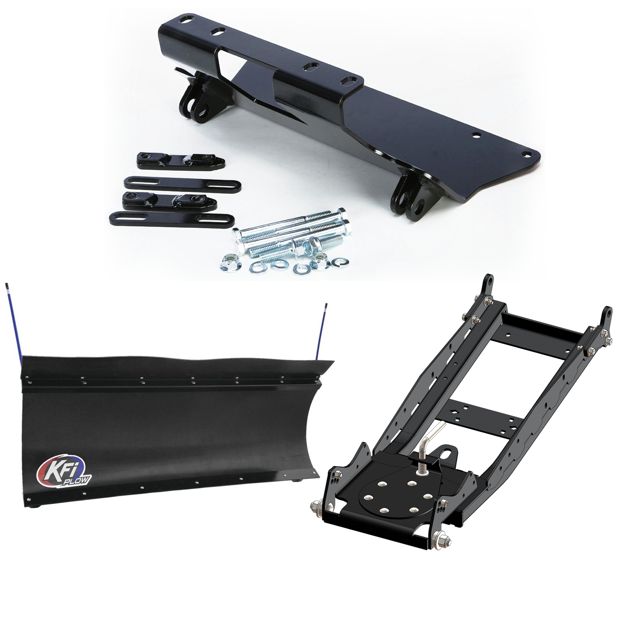 KFI UTV Snow Plow Kit For Yamaha Rhino 450 YXR450FA 4x4 2006-2011-60" Pro-Poly Blade - 105860