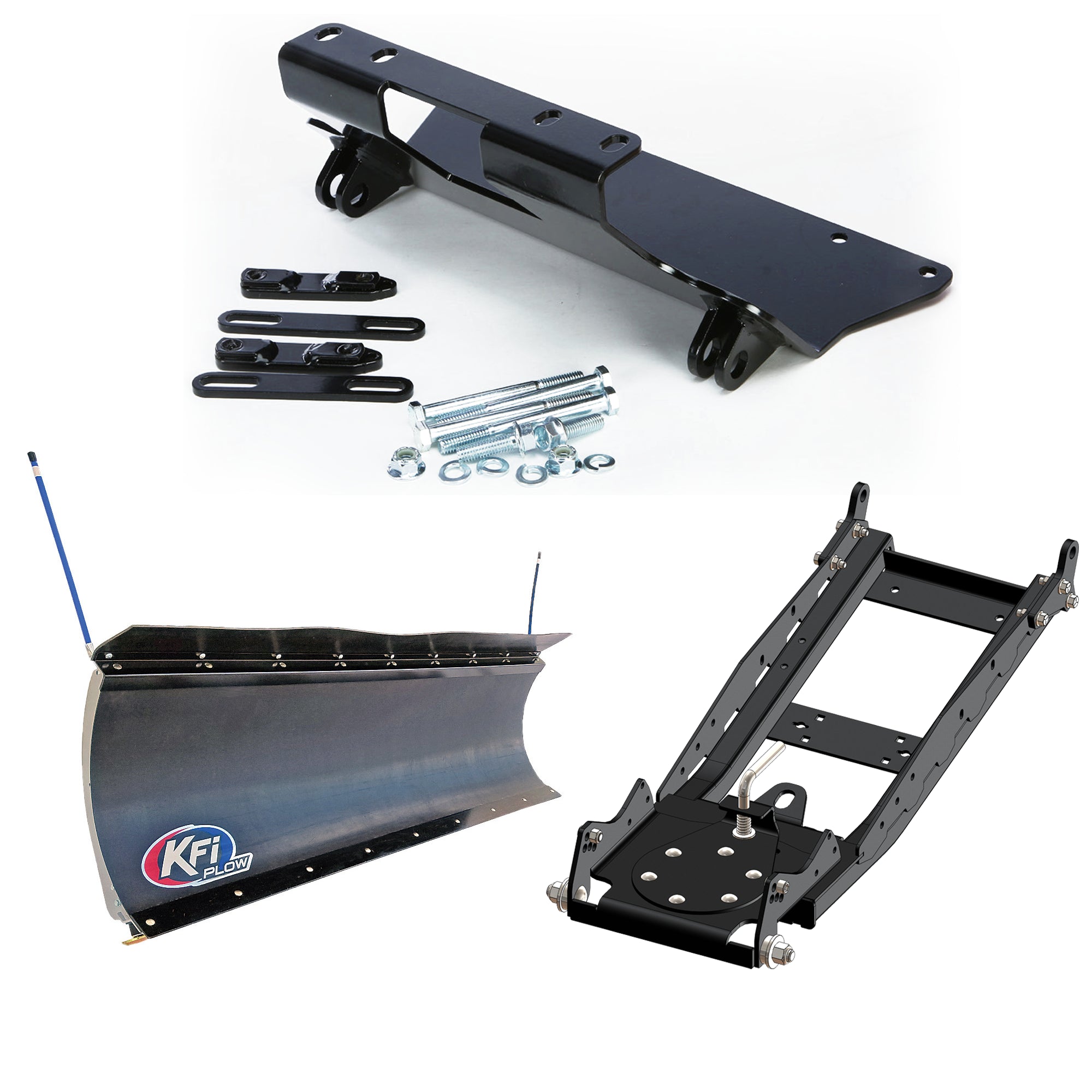 KFI UTV Snow Plow Kit For Yamaha Rhino 660 YXR660FA 4x4 2003-2007-72" Pro-Poly Blade - 105872