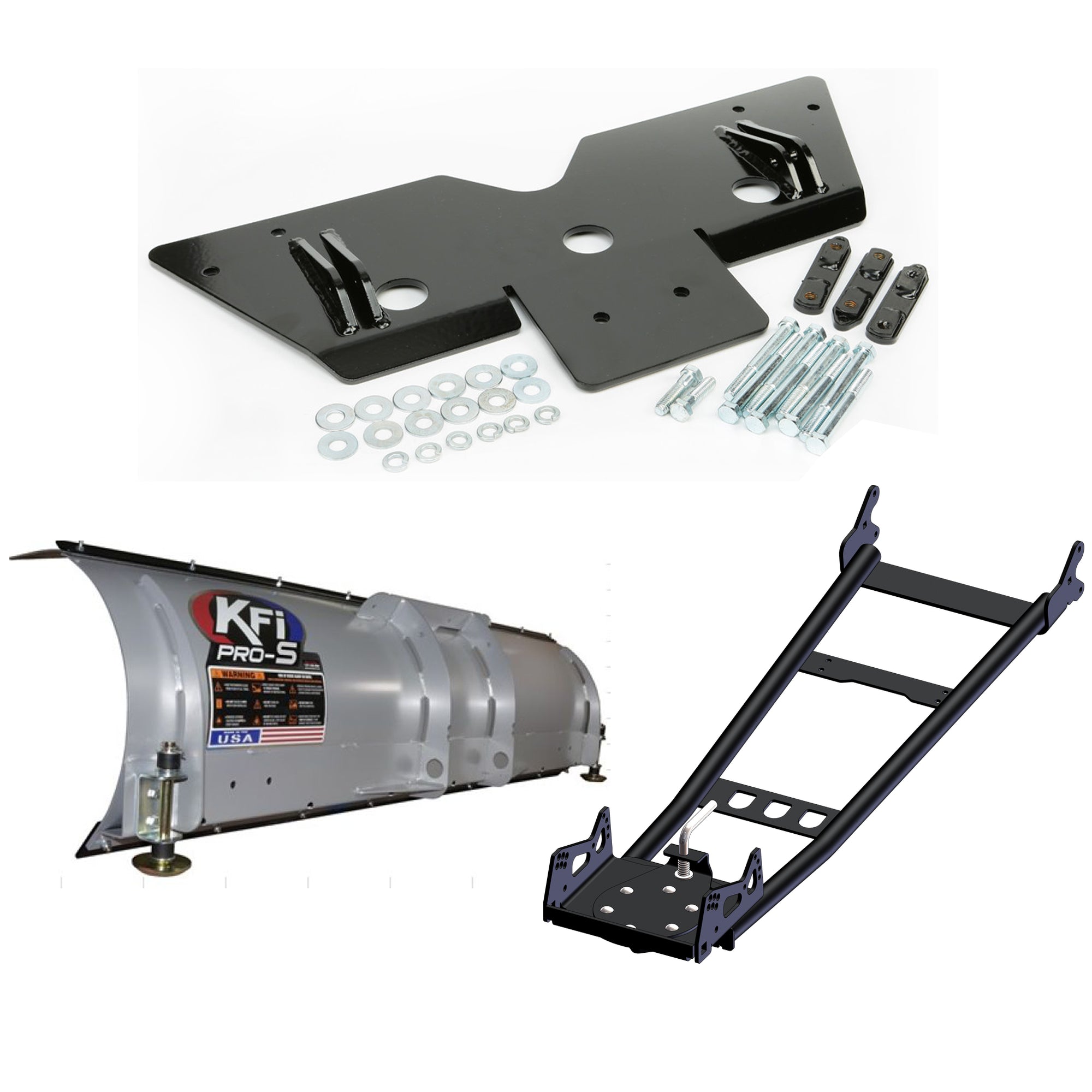 KFI UTV Mid-Mount Snow Plow Kit For Polaris RZR S 570 EPS 2017