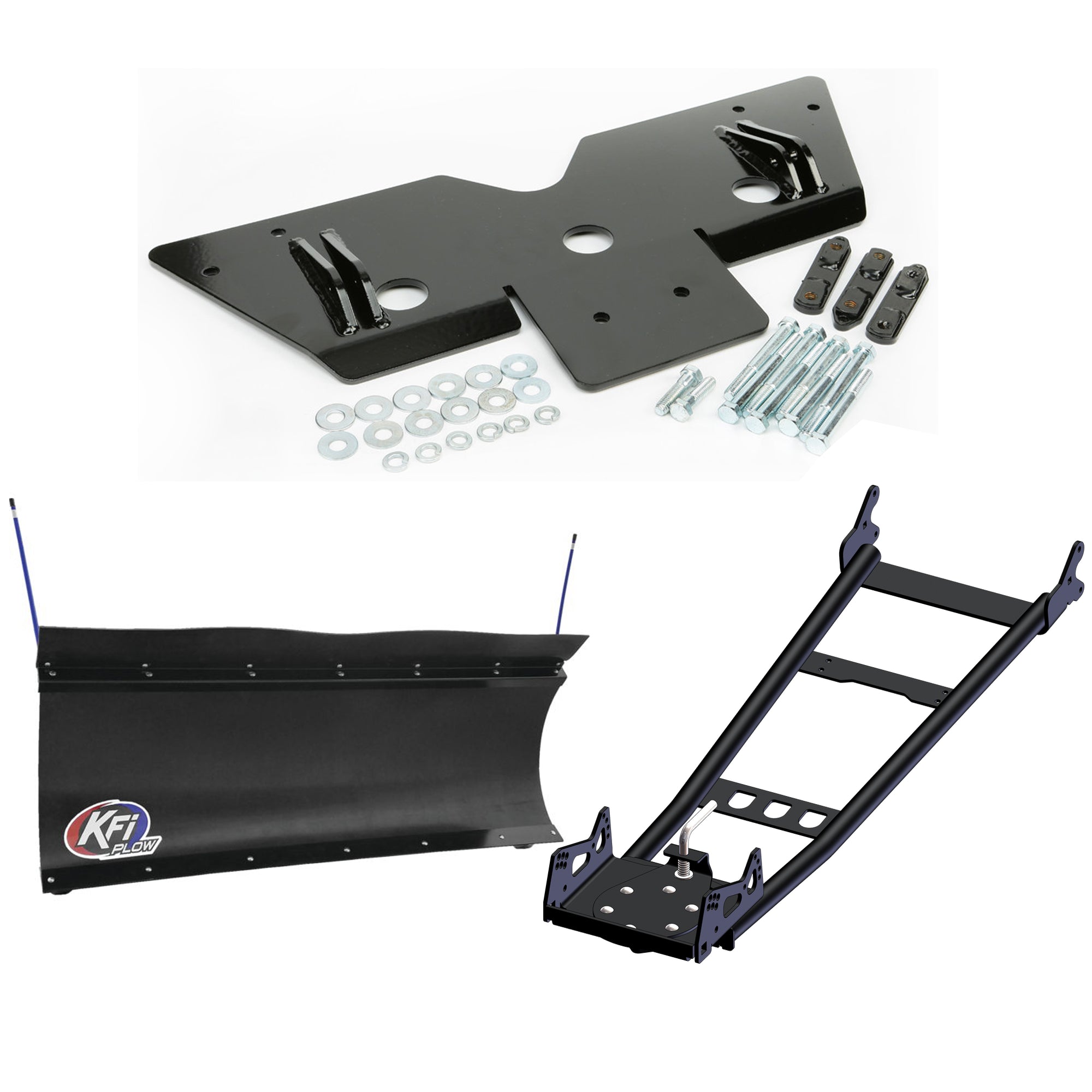 KFI UTV Mid-Mount Snow Plow Kit For Polaris RZR 4 800 2010-2014
