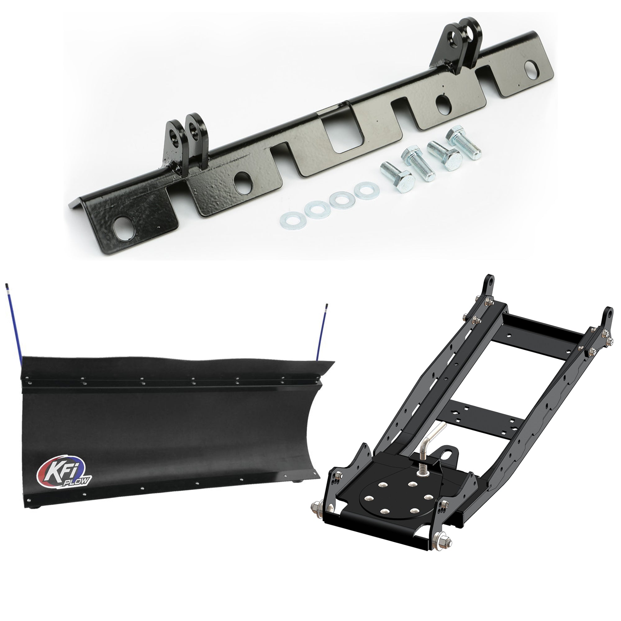 KFI UTV Snow Plow Kit For Kubota RTV1100 2007-2024-60" Pro-Poly Blade - 105860