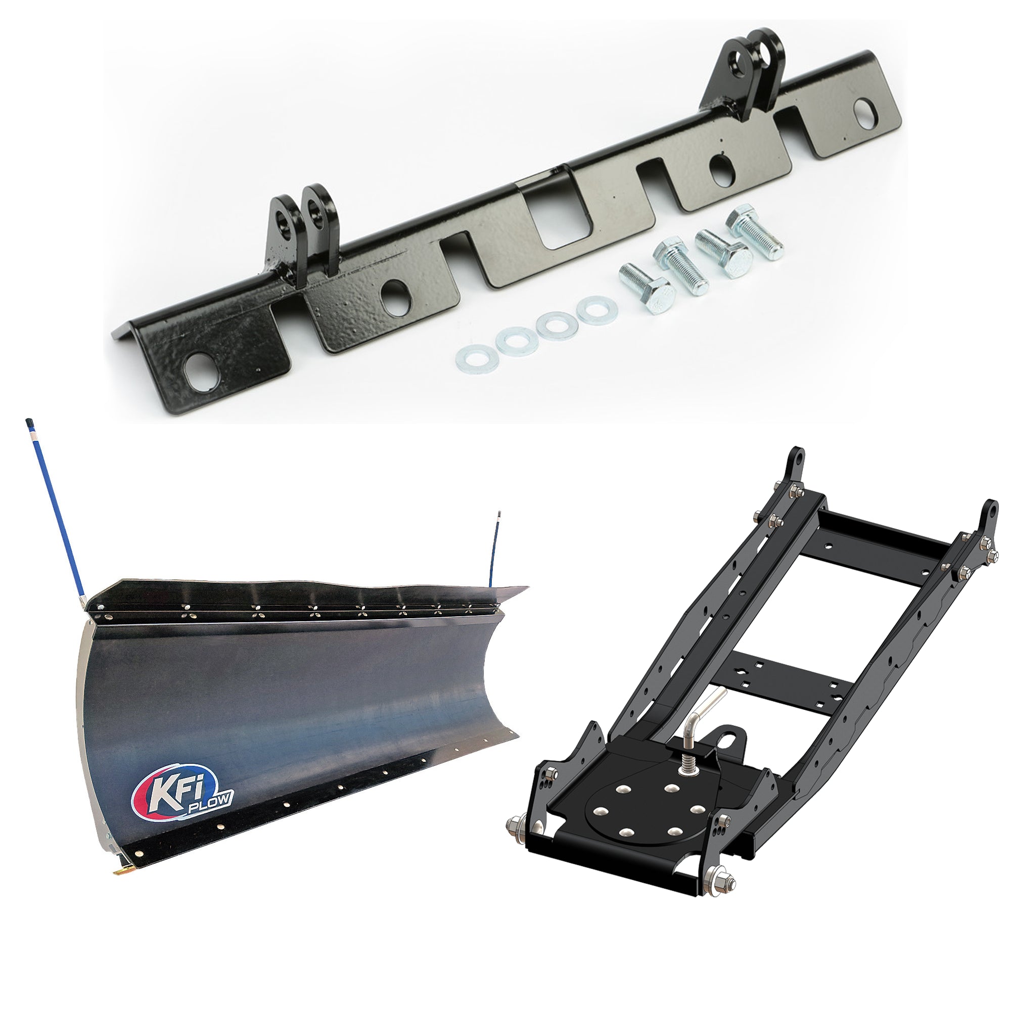 KFI UTV Snow Plow Kit For Kubota RTV1100 2007-2024-72" Pro-Poly Blade - 105872