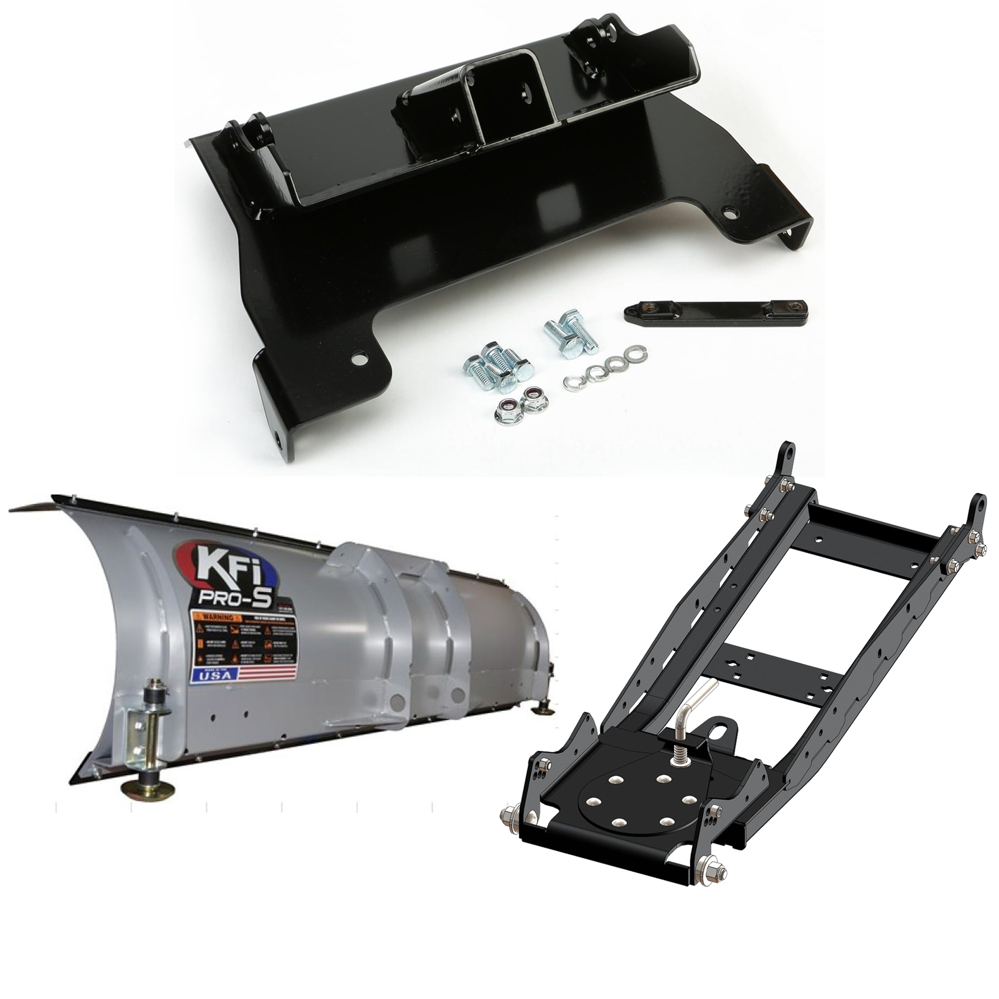 KFI UTV Snow Plow Kit For Honda Big Red 700 MUV700 2009-2013-72" Steel Blade - 105072