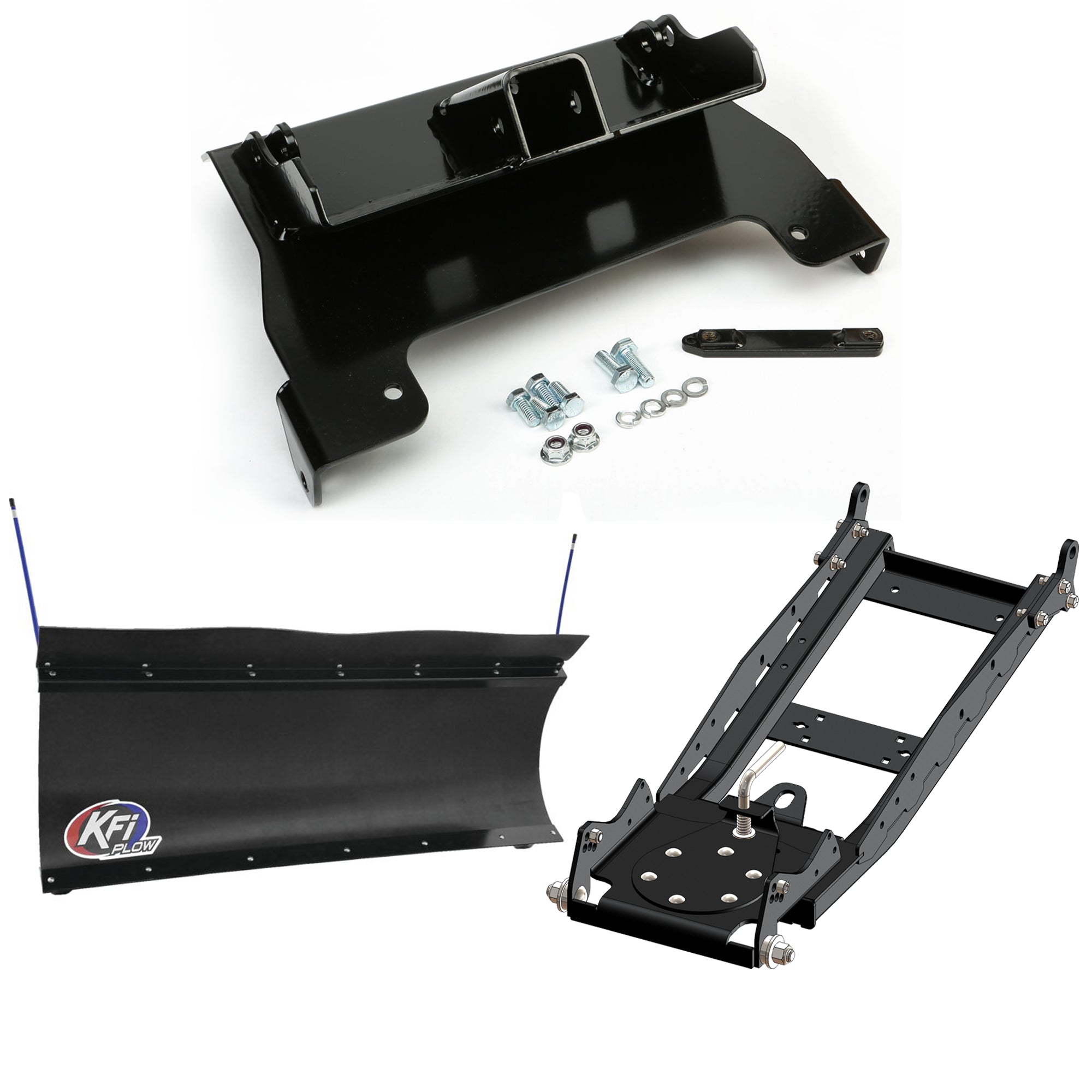 KFI UTV Snow Plow Kit For Honda Big Red 700 MUV700 2009-2013-60" Pro-Poly Blade - 105860