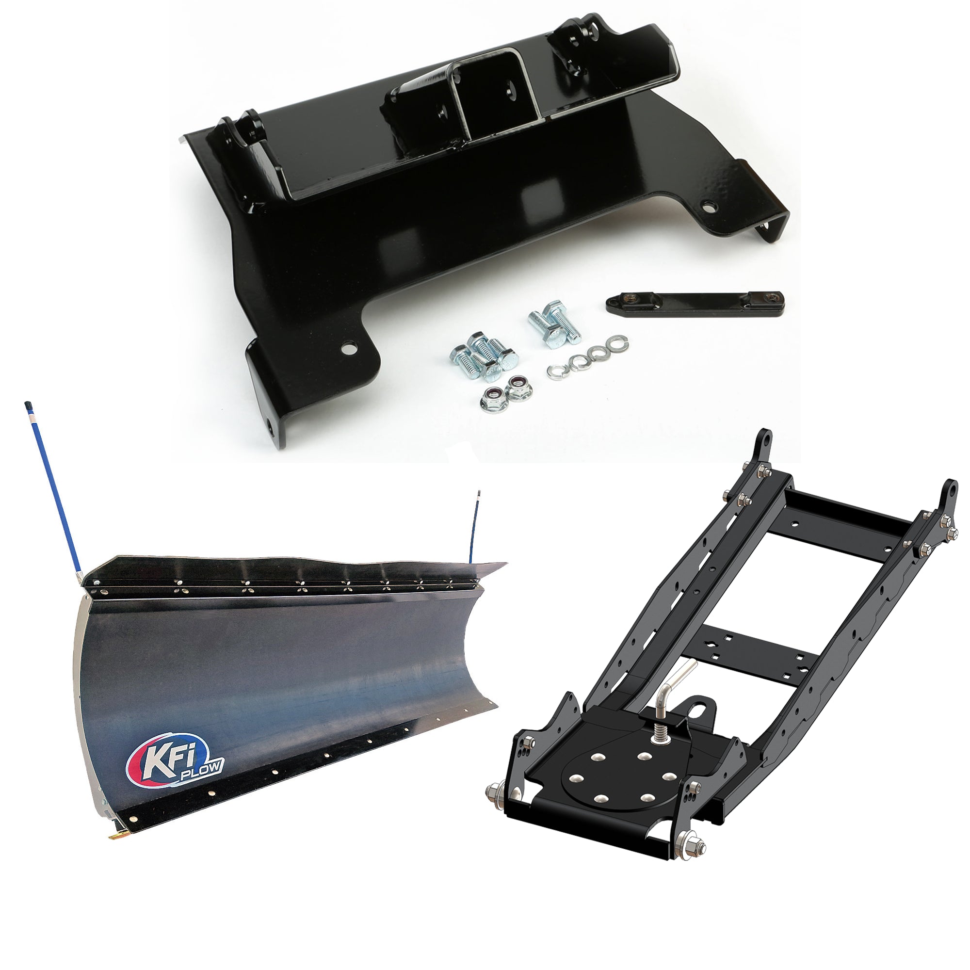 KFI UTV Snow Plow Kit For Honda Big Red 700 MUV700 2009-2013-66" Pro-Poly Blade - 105866