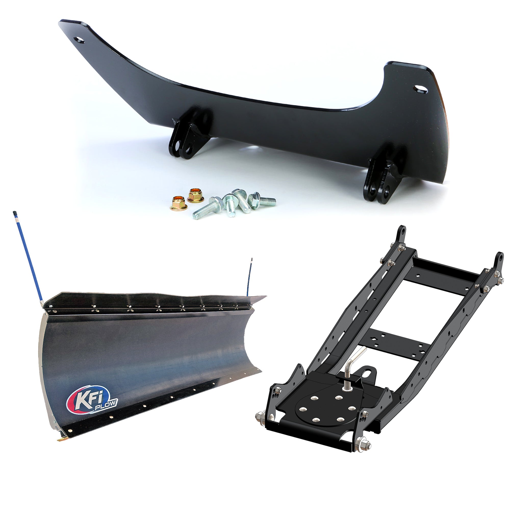 KFI UTV Snow Plow Kit For John Deere Gator HPX HPX615E 2018-2023-72" Pro-Poly Blade - 105872