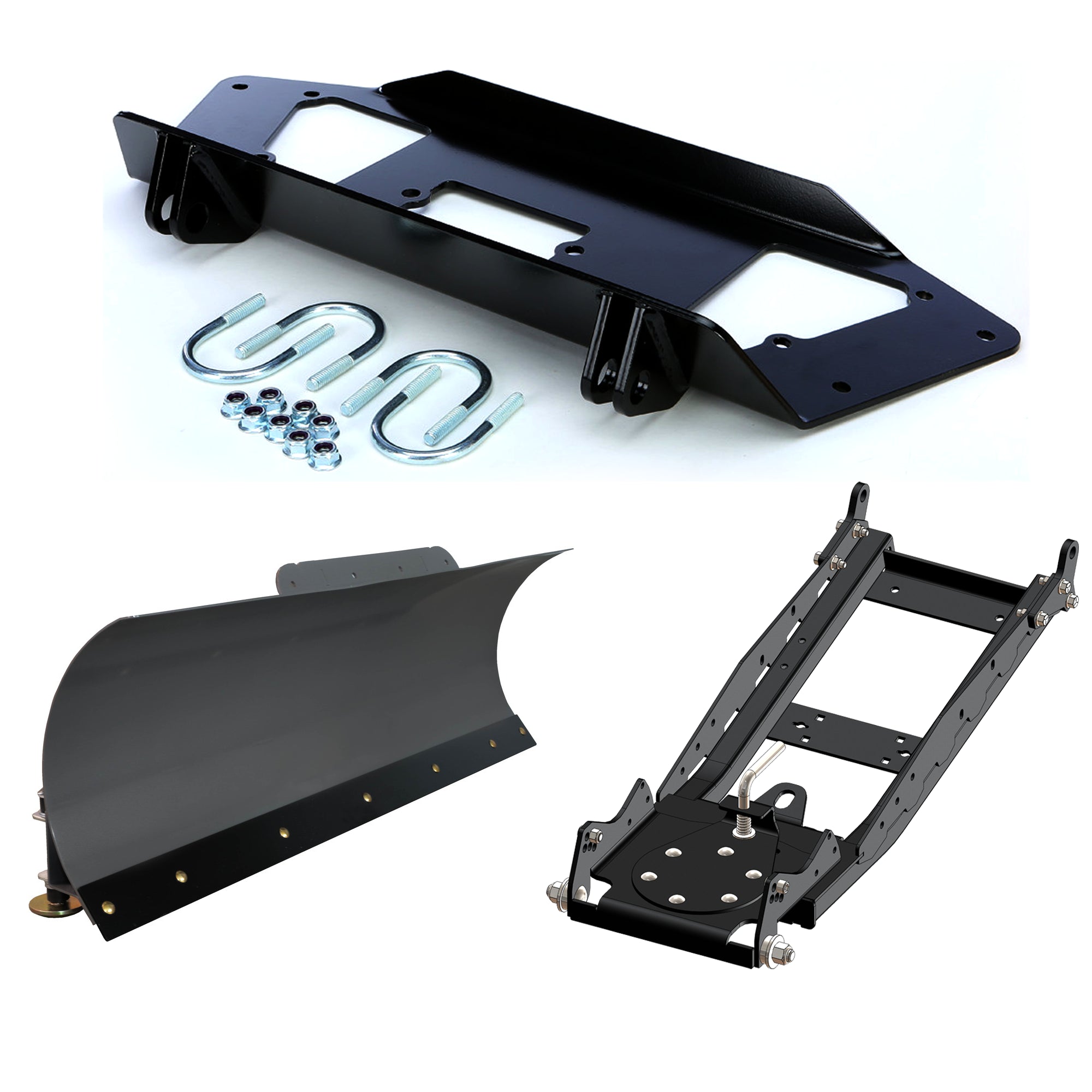 KFI UTV Snow Plow Kit For Kawasaki Mule 3000 KAF620G 2001-2008-60" Steel Blade - 105060