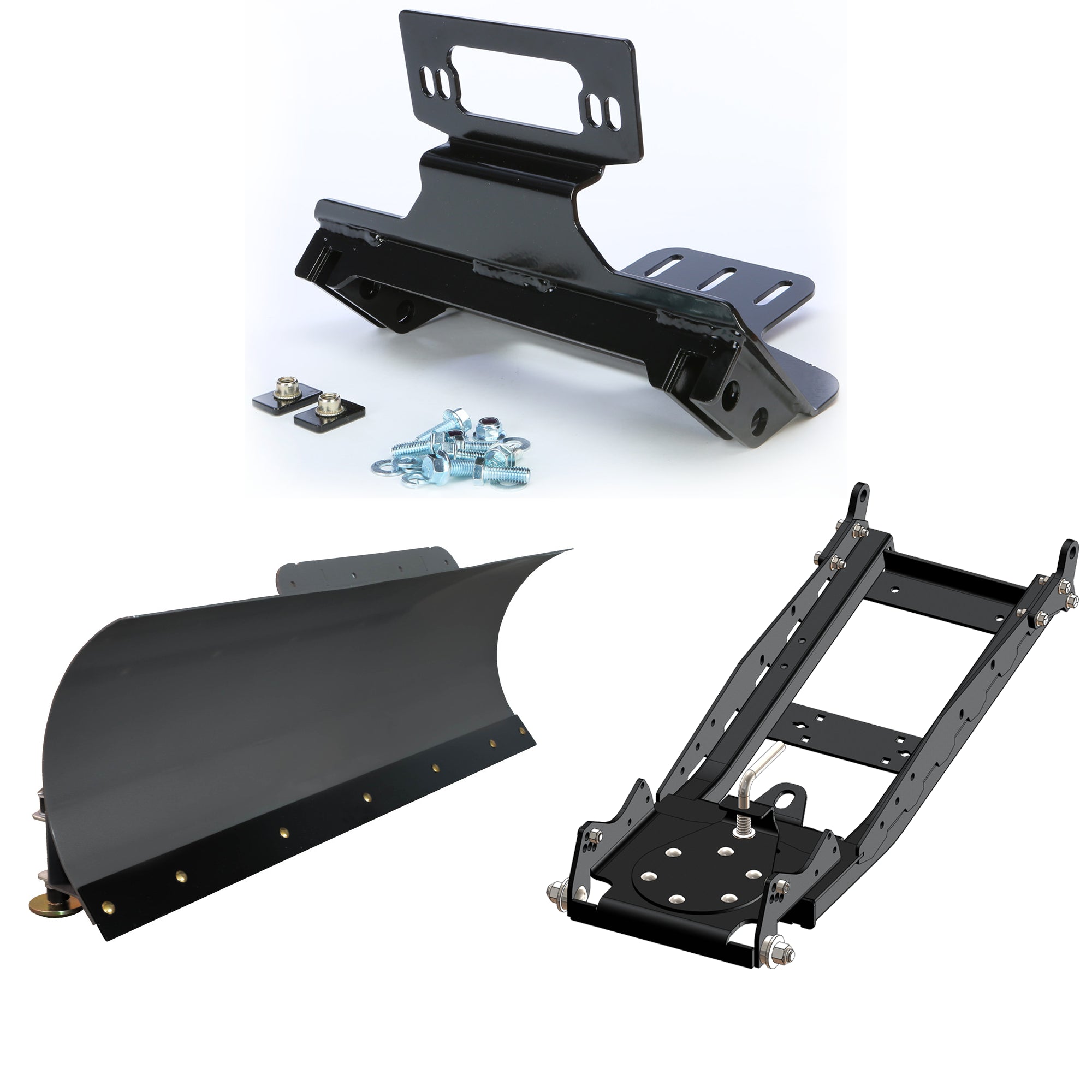 KFI UTV Snow Plow Kit For Polaris RZR S 570 EPS 2017-60" Steel Blade - 105060
