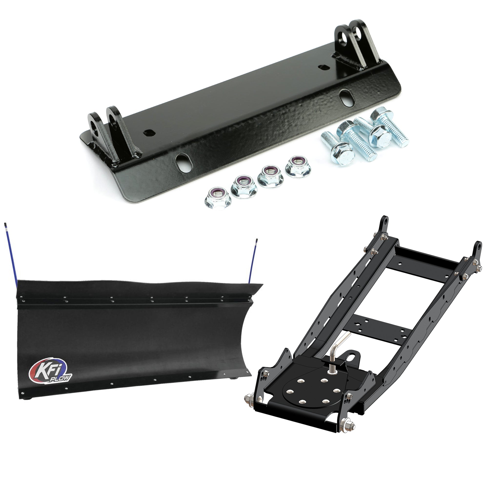 KFI UTV Snow Plow Kit For John Deere Gator XUV 590M 4x4 EPS 2018-2023-60" Pro-Poly Blade - 105860