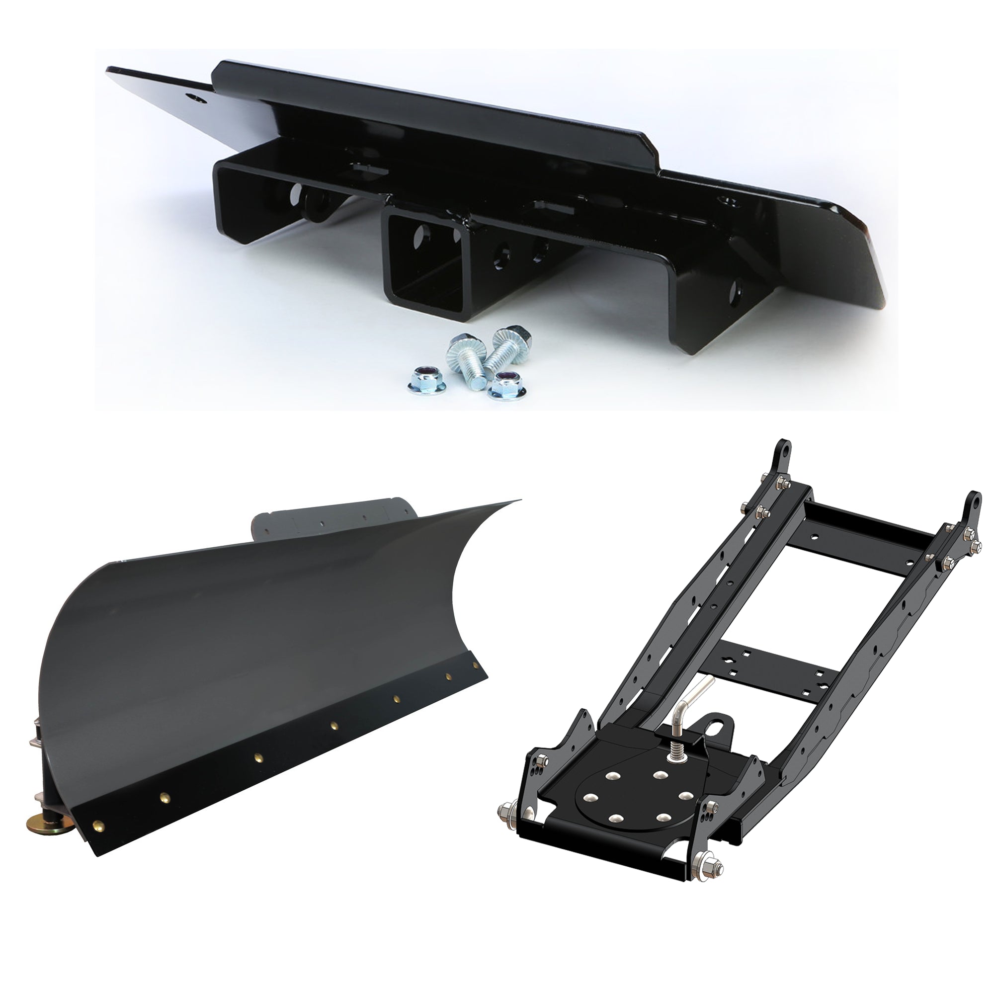 KFI UTV Snow Plow Kit For Polaris Pro XD Full-Size Gas 2019-2024-60" Steel Blade - 105060