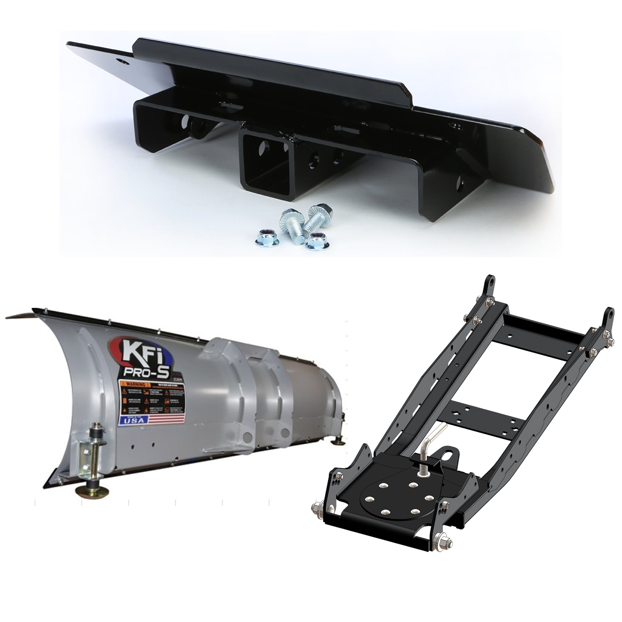 KFI UTV Snow Plow Kit For Polaris Ranger Crew XP1000 EPS Northstar HVAC 2017-2018-66" Steel Blade - 105066