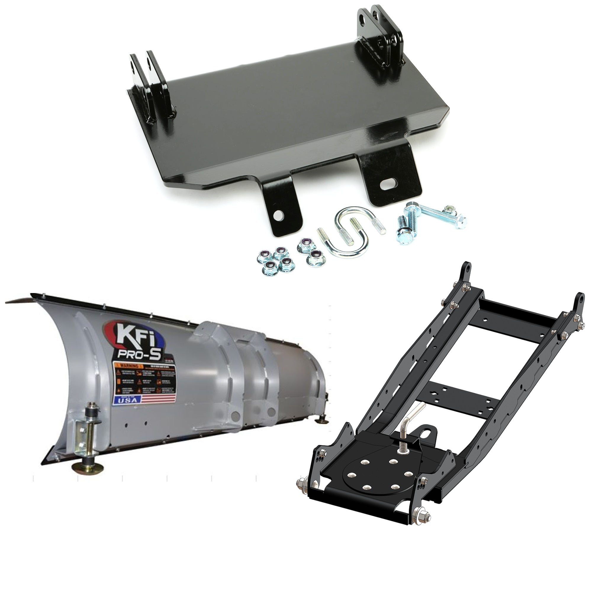 KFI UTV Snow Plow Kit For CF-Moto ZFORCE 600/EX 2013-2015-66" Steel Blade - 105066