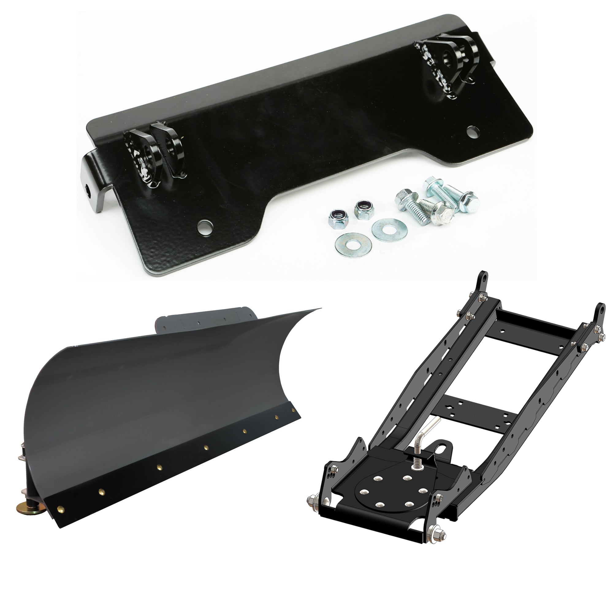 KFI UTV Snow Plow Kit For Honda Pioneer 700/700-4 2014-2024-60" Steel Blade - 105060