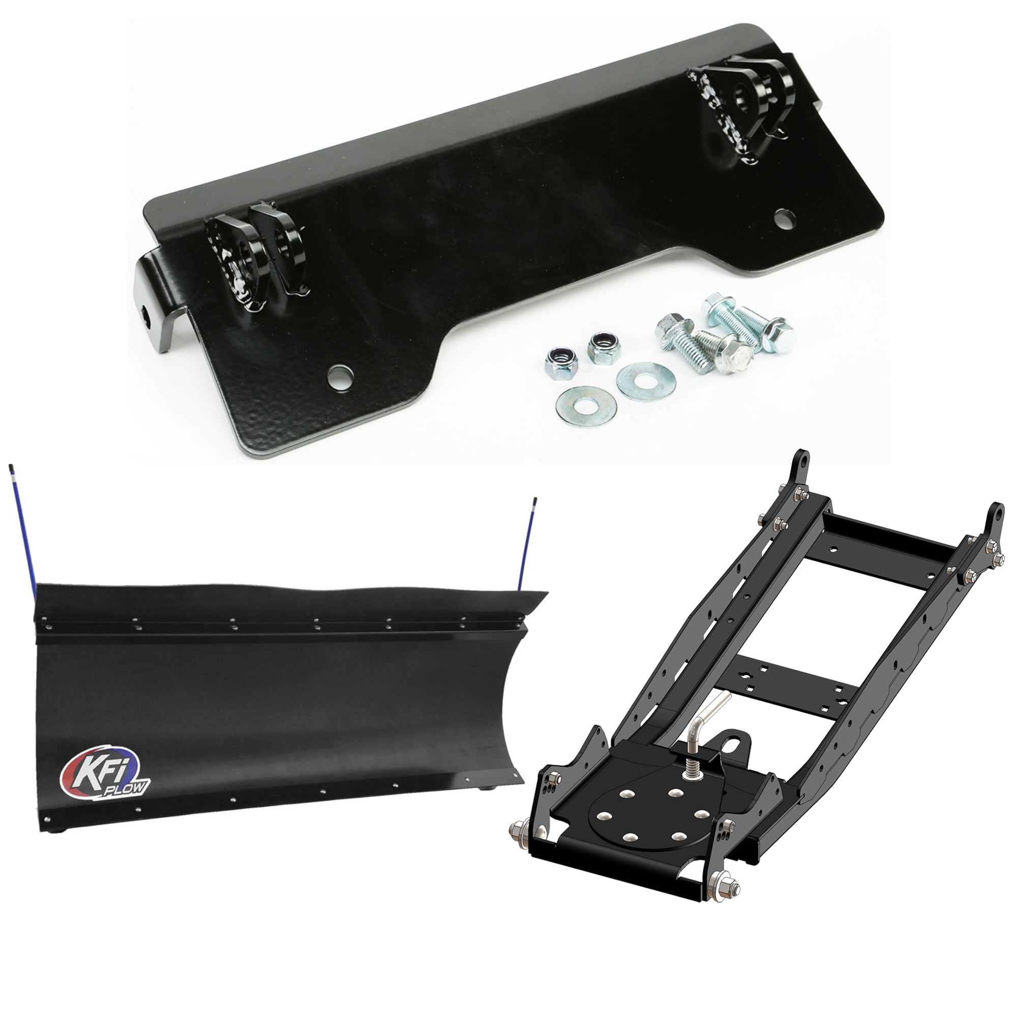 KFI UTV Snow Plow Kit For Honda Pioneer 700/700-4 2014-2024-60" Pro-Poly Blade - 105860