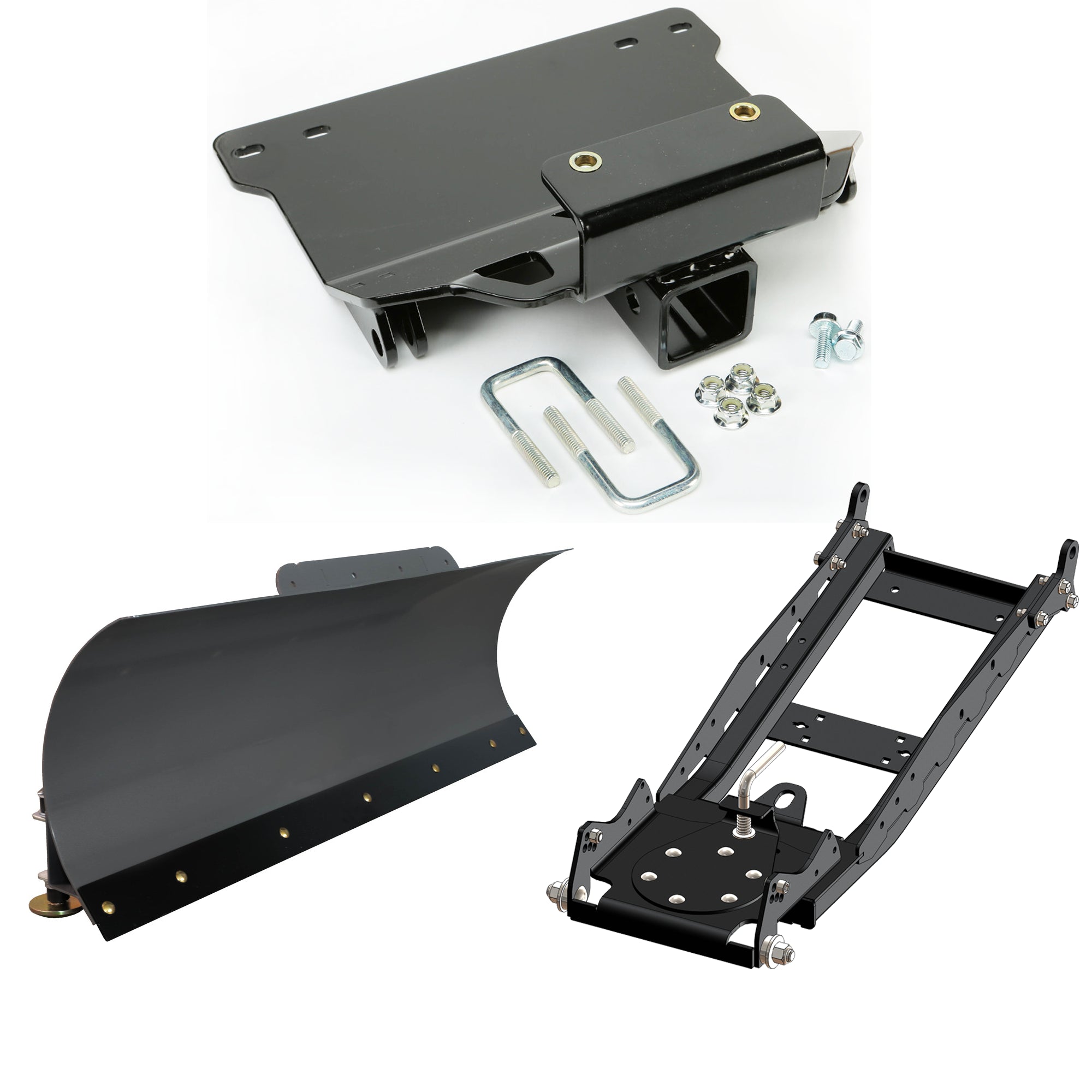 KFI UTV Snow Plow Kit For Yamaha Viking 700 YXM700DH 4x4 FI 2014-2023-60" Steel Blade - 105060