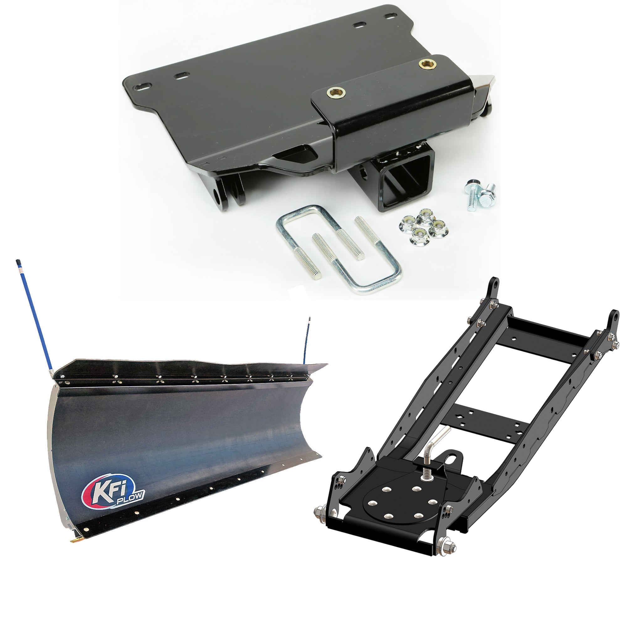 KFI UTV Snow Plow Kit For Yamaha Viking 700 YXM700DH 4x4 FI 2014-2023-72" Pro-Poly Blade - 105872